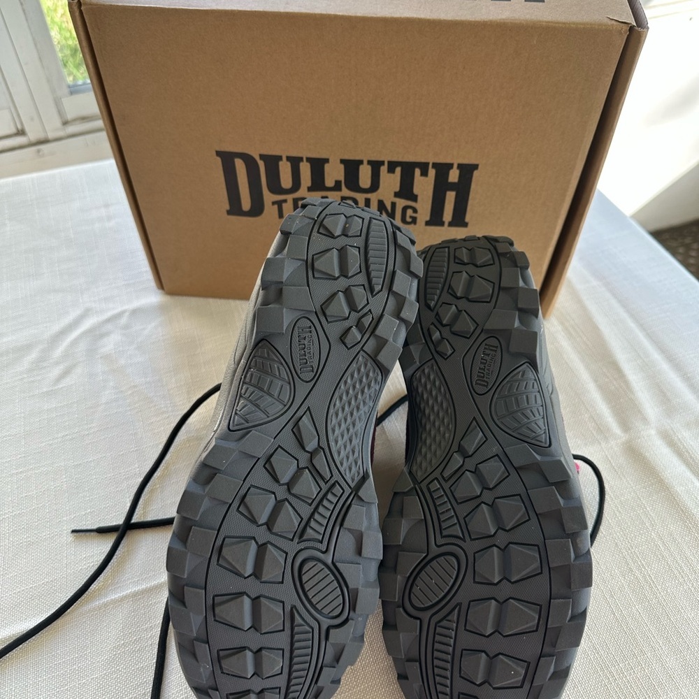Duluth Trading Co, Jillpine Waterproof Hiking Shoes, Purple and Grey. - Picture 2 of 8